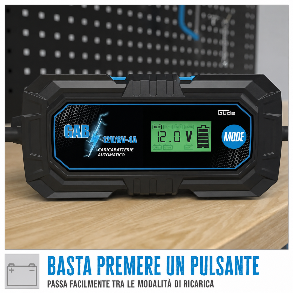 Automatisches Batterieladegerät Güde GAB 12V/6V-4A