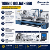 Bernardo Goliath 660 x 1000 Metalldrehmaschine mit 3-Achsen-Digitalanzeige