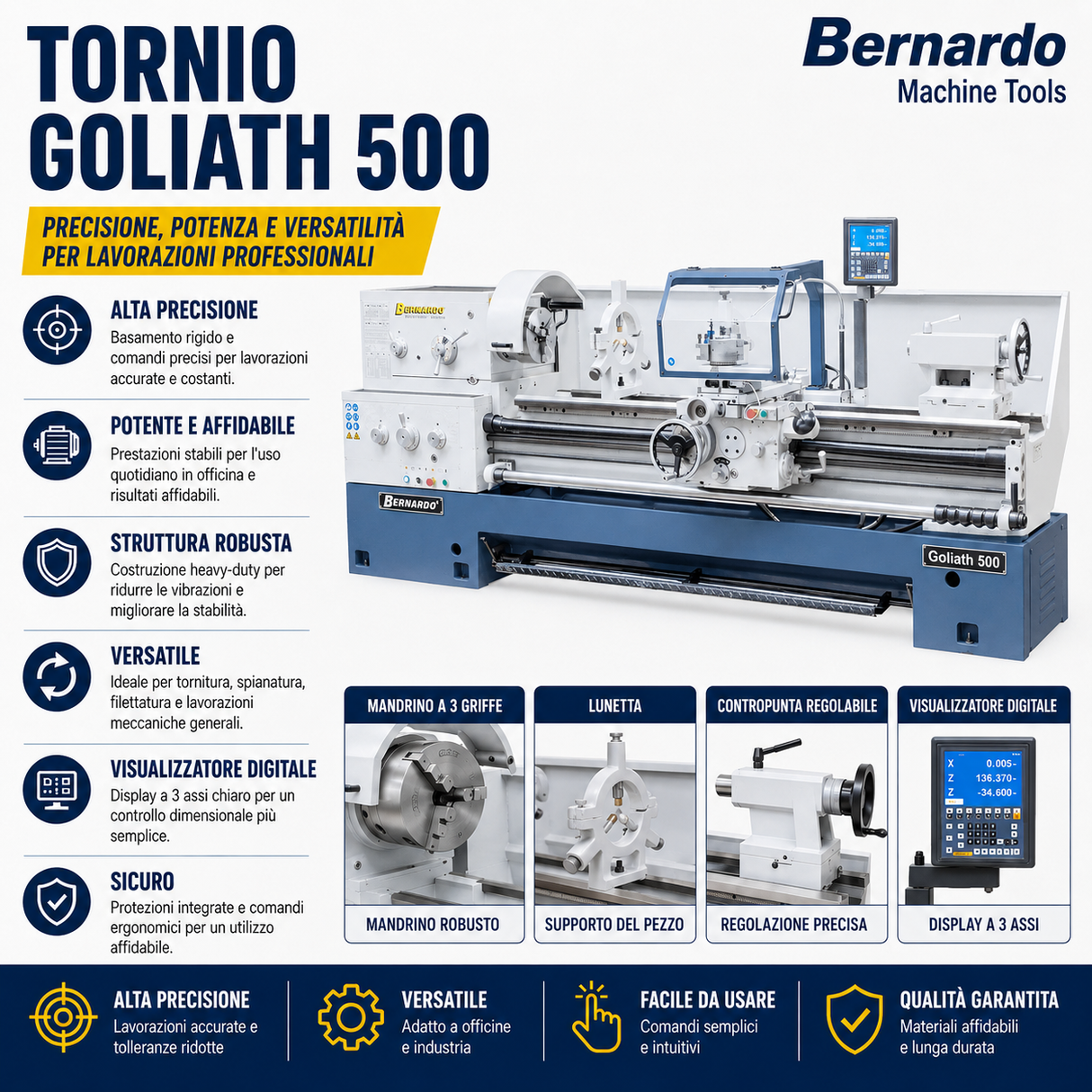 Bernardo Goliath 500 x 2000 Metalldrehmaschine