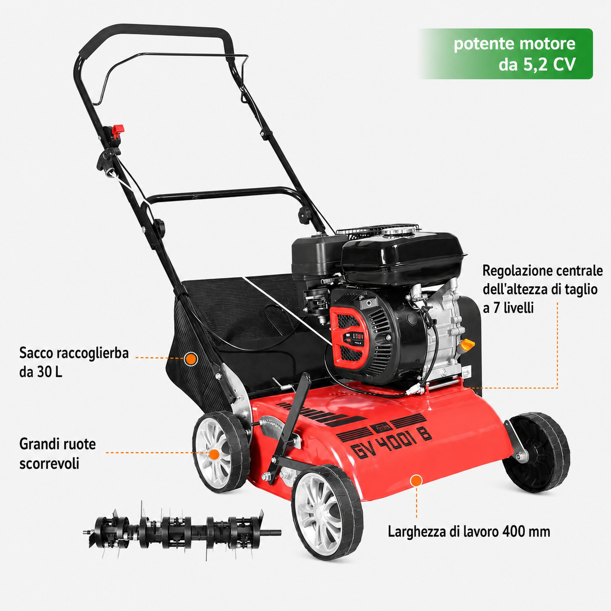 Utensile da giardinaggio Guede Güde arieggiatore e scarificatore a benzina GV 4001 B