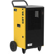 Deumidificatore Güde GBT 80.1 per disumidificazione ambienti 50-160 m². Motore 1300W 230V, portata aria 400 m³/h, capacità 80 litri al giorno. Tubo scarico permanente, hygrostat regolabile, auto-stop, filtro lavabile. Protezione antigelo automatica. Cantiere, restauro, asciugamento professionale.