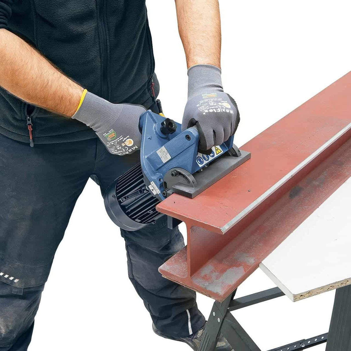 Tragbare Anfasmaschine Bernardo KFM 200 M – 400 V, Fasen bis 10 mm, Winkel 15°-45°