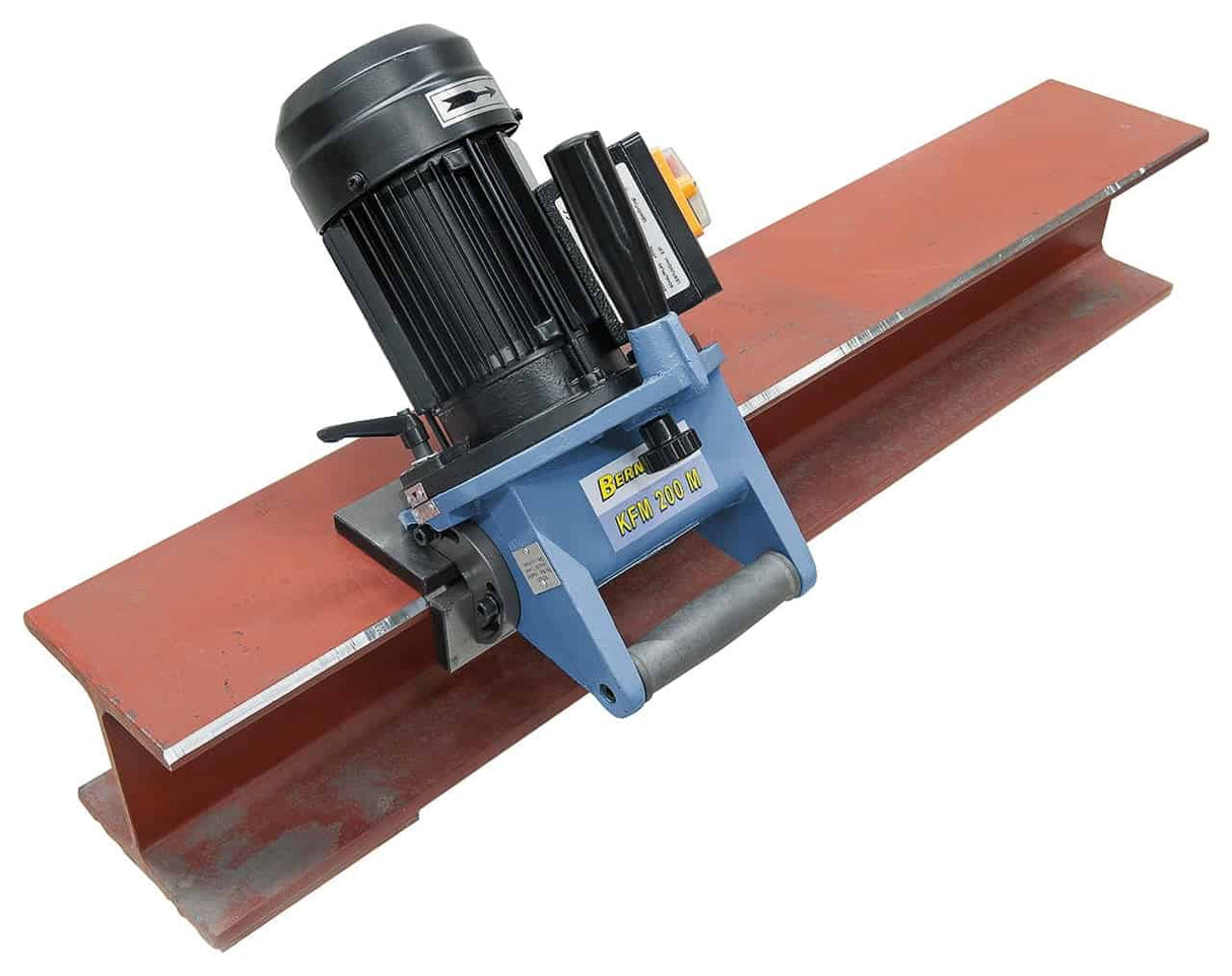 Tragbare Anfasmaschine Bernardo KFM 200 M – 400 V, Fasen bis 10 mm, Winkel 15°-45°