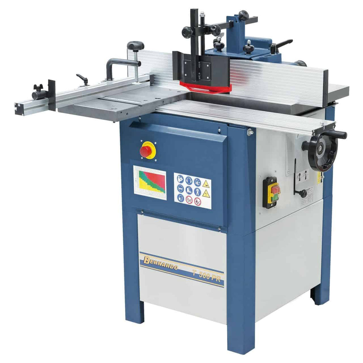 Bernardo T 500 PR Vertikalfräsmaschine – 230 V Einphasenstrom, 1,5 kW Motor, 4-Gang-Riemenantrieb, inklusive Rollentisch