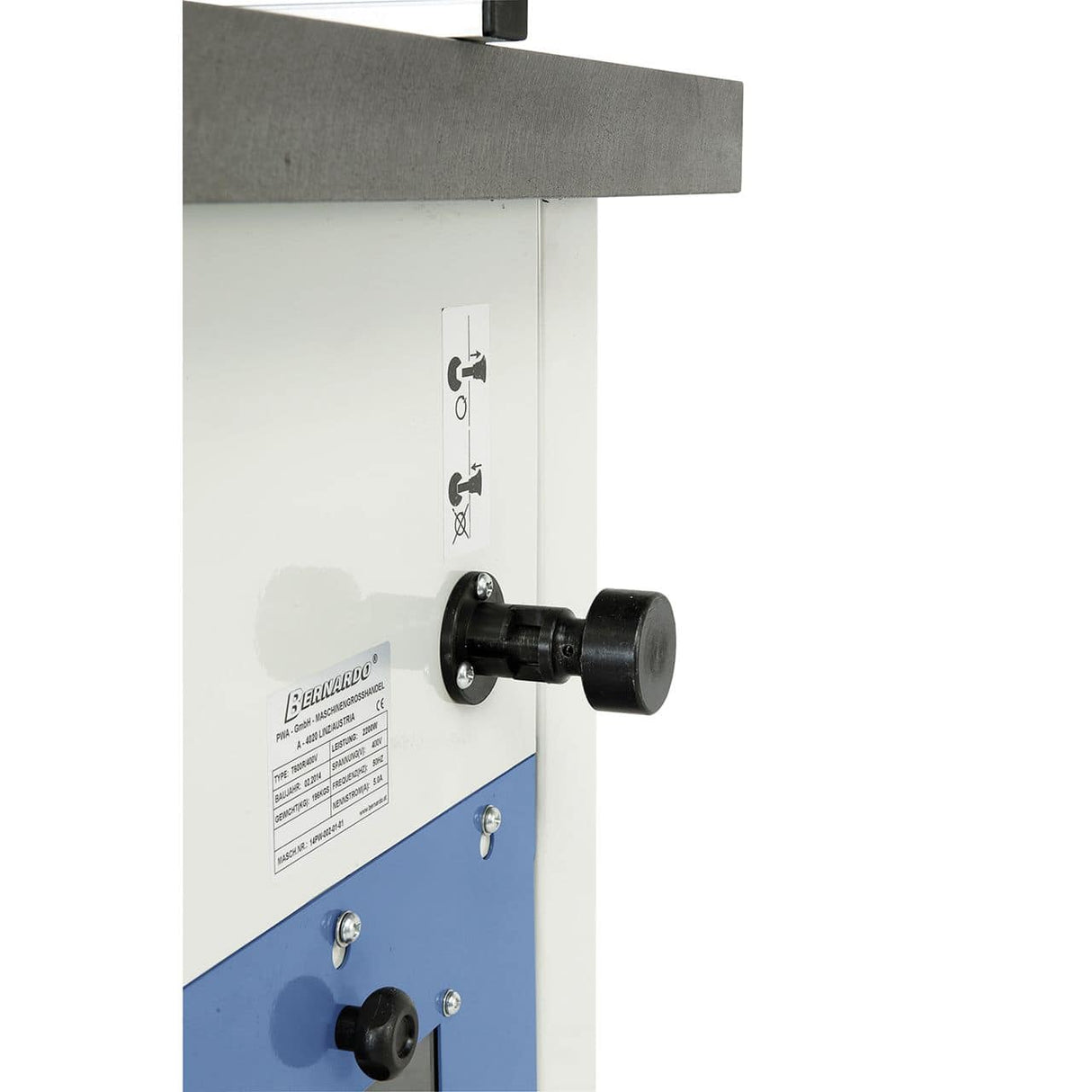 Bernardo T 600 R Vertikalfräse/Spindelfräse – 400 V Drehstrom, 2,2 kW S1-Motor, Tisch mit Rollen- und Winkelführung