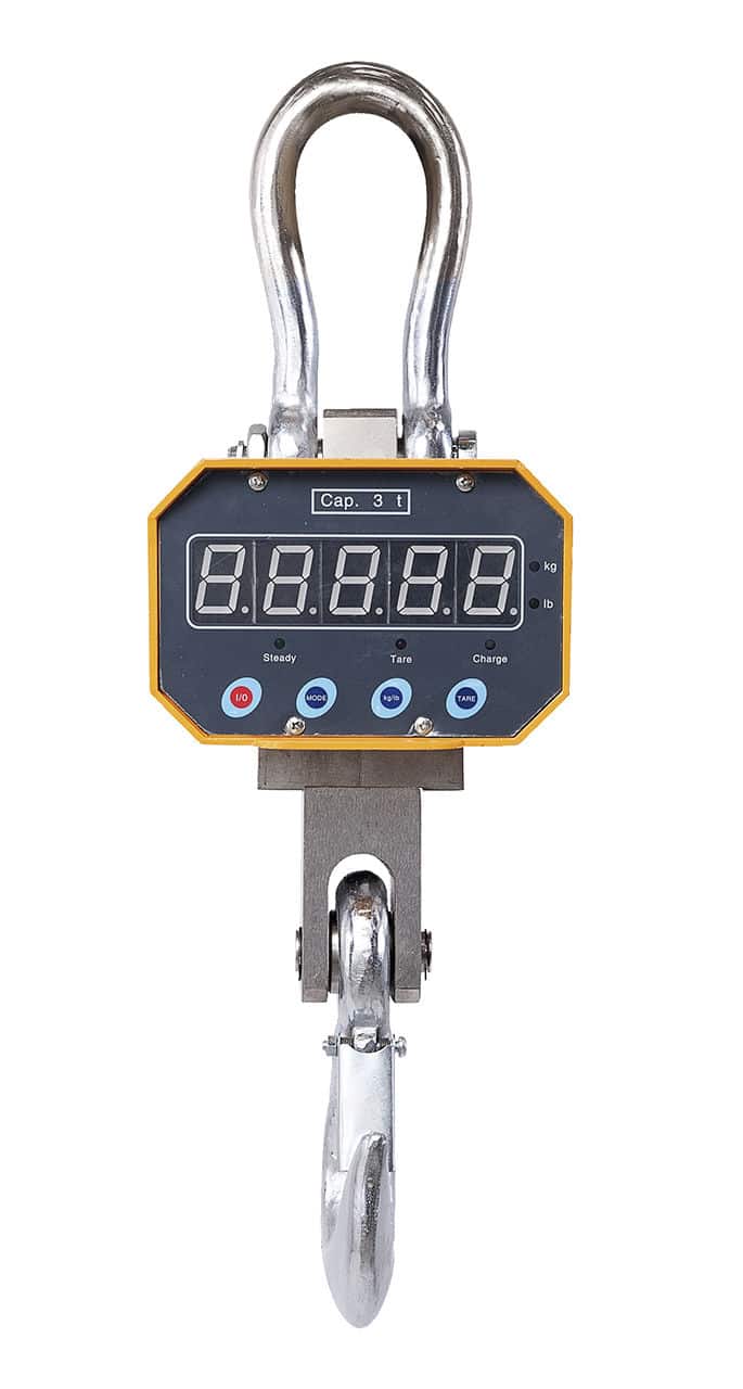 Bernardo CW 3000 Hakendynamometer – Wiegen von hängenden Lasten bis zu 3.000 kg, Genauigkeit ±1 kg, LED-Anzeige, Gerätegewicht 15 kg