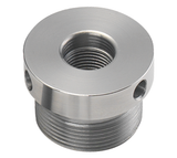 Inserto filettato Record Power con filettatura M33x3.5 ISO destrorsa e fori laterali per serraggio, compatibile con mandrini SC4 e SC1.