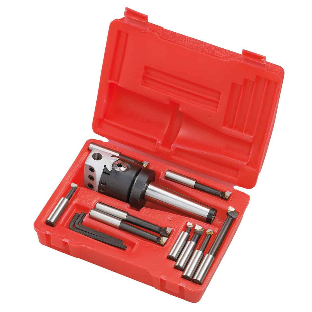 Kopfstück und Satz Bohrköpfe, Durchmesser 50 mm