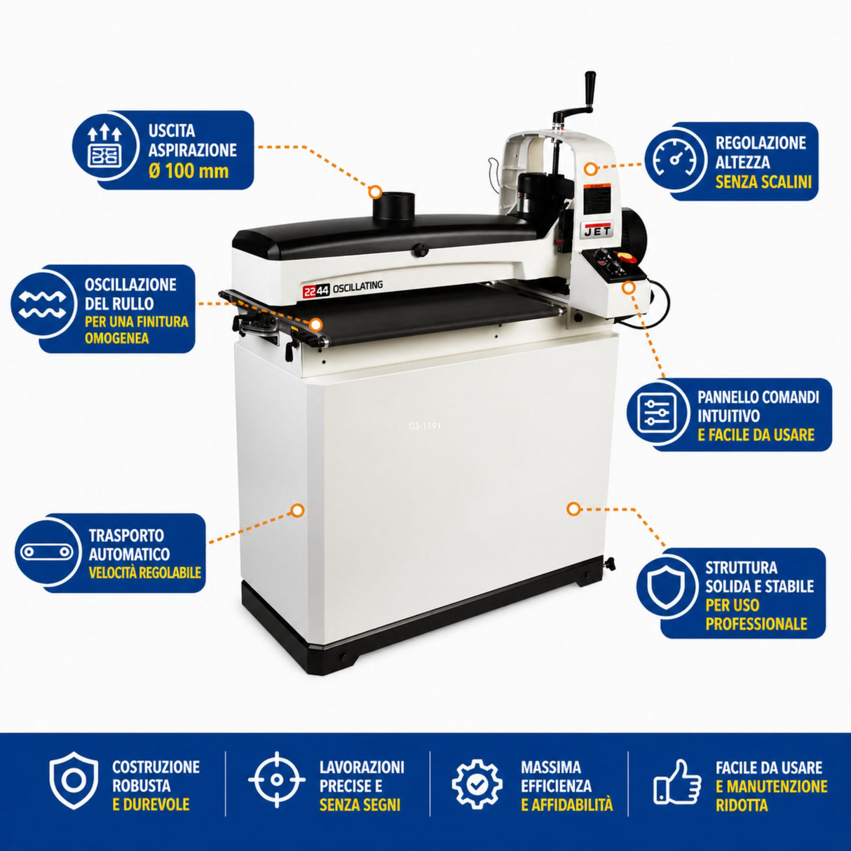 Jet-Kalibrator JWDS-2244OSC 1120mm Oszillationszylinder-Kalibrator