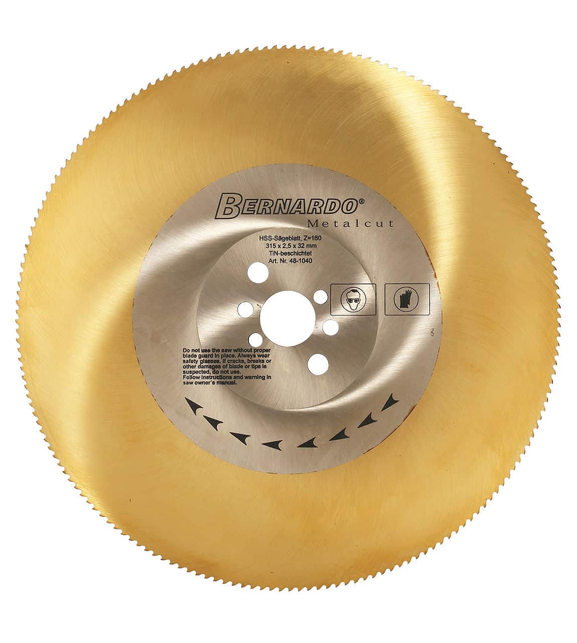HSS-Sägeblatt mit Zinnbeschichtung 350 x 2,5 x 32 mm, Z 160