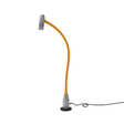 Lampada LED con braccio flessibile da 450 mm e base magnetica dritta rivestita, ideale per illuminare punti precisi su macchine utensili.