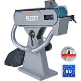 Levigatrice a nastro Flott BSM 150 con rullo bombato, guida regolabile e motore trifase da 3,75 kW.