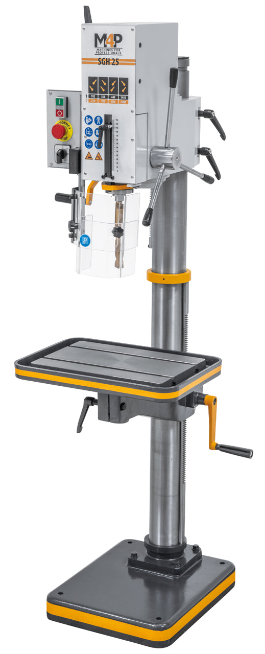 Trapano a colonna con cambio a ingranaggi SGH 25 / 400 V - vista destra