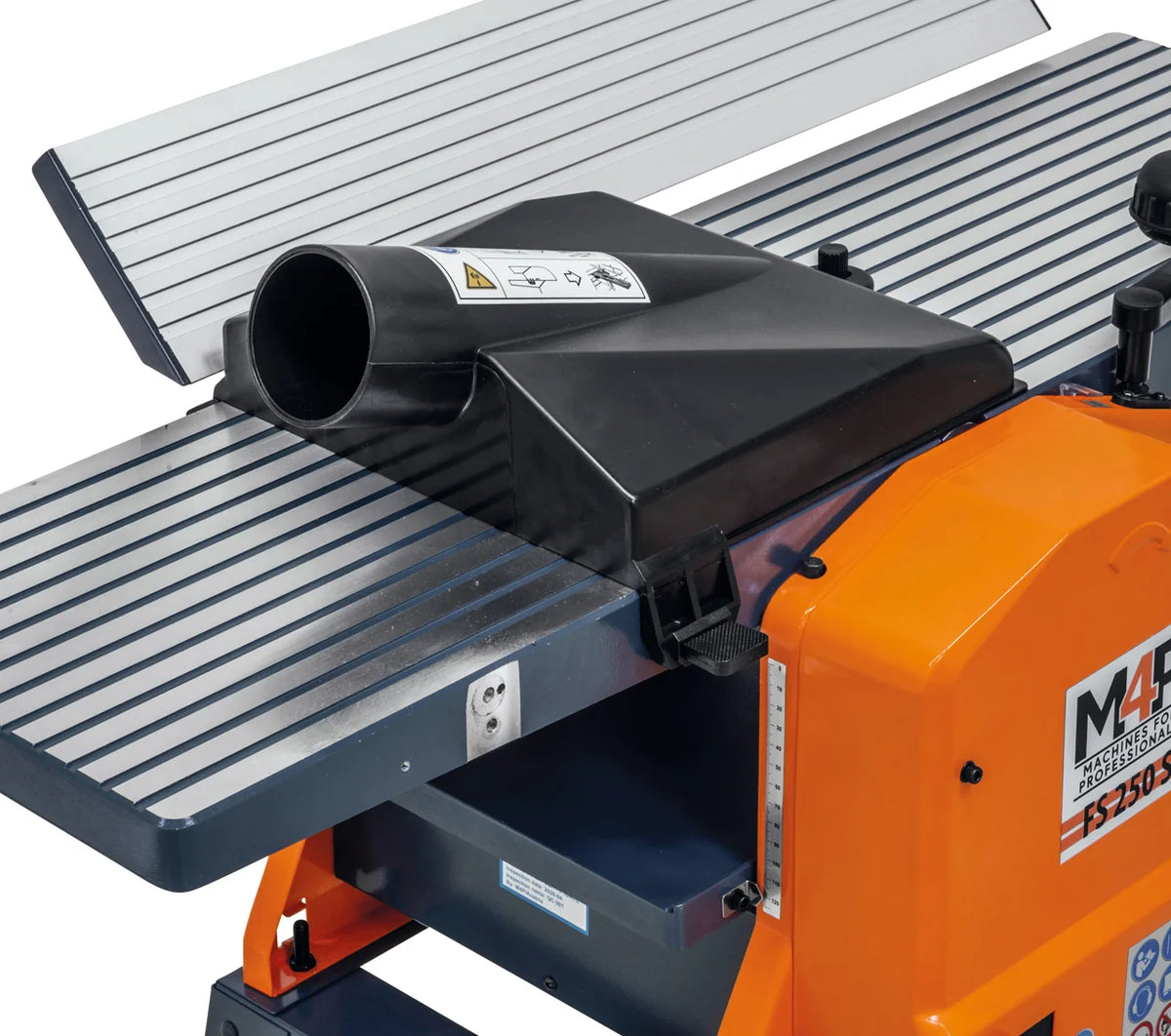 Abricht- und Dickenhobelmaschine FS 250 S mit Spiralmesserwelle und Untergestell / 230 V