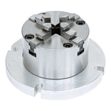Bernardo 4-Backen-Drehfutter, 80 mm Durchmesser, mit 125 mm Durchmesser Spannscheibe