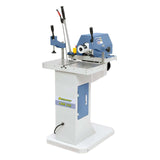Macchina mortasatrice professionale LBM 220 con basamento in acciaio, tavola in ghisa trattata ed estensioni laterali per lavorare porte, telai e grandi pannelli.