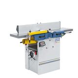 Pialla a filo e spessore Bernardo FS 310 P 230 V con tavoli in ghisa, display digitale, recinzione inclinabile e albero a 3 coltelli HSS, ideale per lavorazioni professionali del legno.