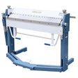 Piegatrice Bernardo TBS 1270 con lame segmentate superiori e inferiori, perfetta per realizzare scatole e profili complessi fino a 1270 mm.