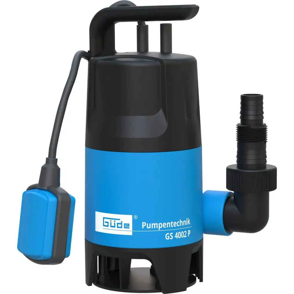 Drenaggio rapido di acque nere e fangose, particelle fino a 35 mm, interruttore galleggiante automatico, 400 W 230V monofase