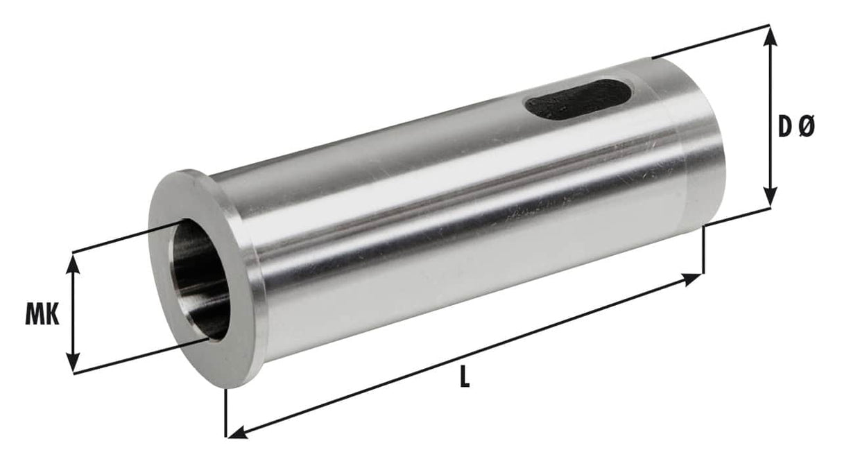Bernardo Werkzeugmaschinenzubehör MT-Steckschlüssel für Größe A - MT 2, Durchmesser 30 x 90 mm