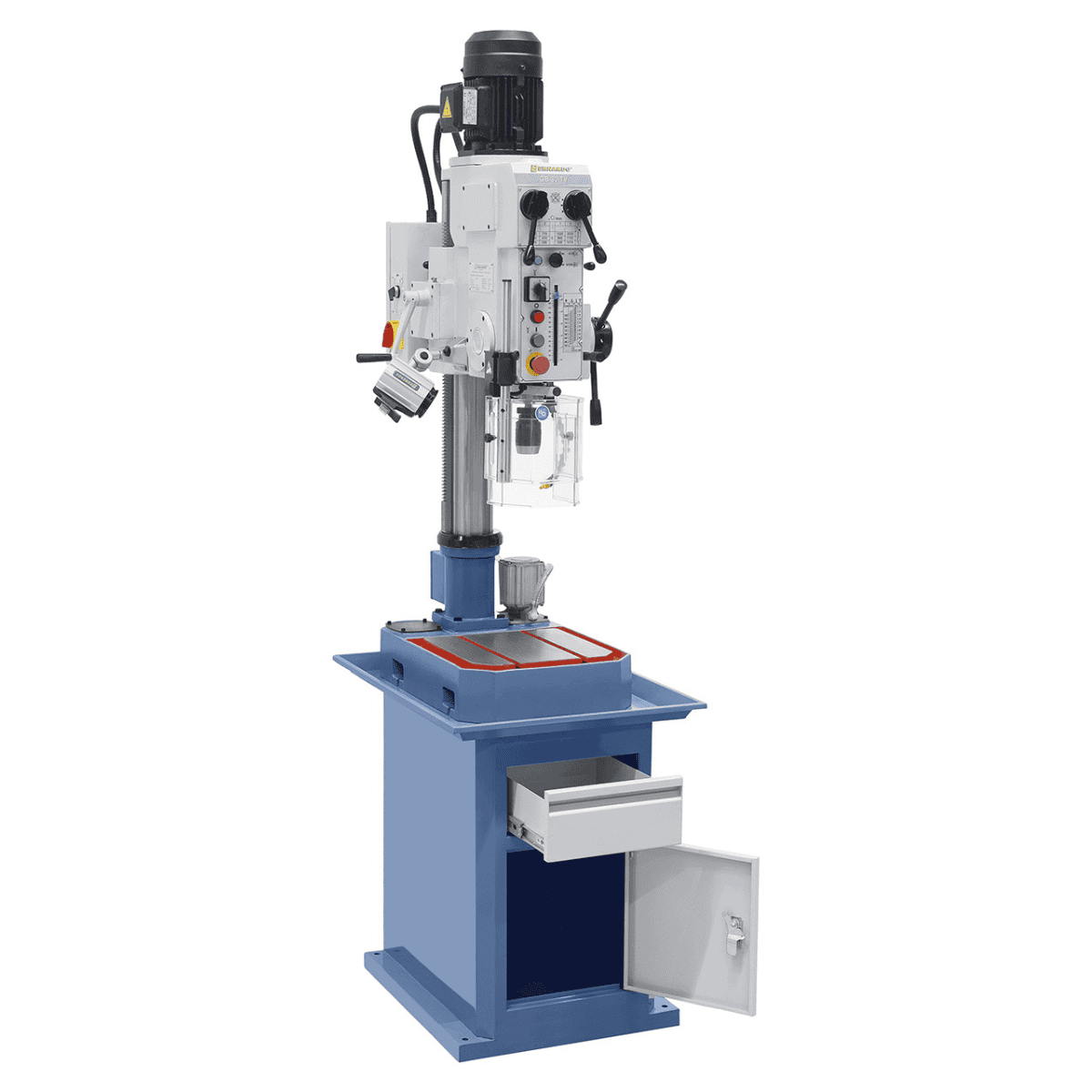 Bernardo GB 30 TV Getriebebohrmaschine mit automatischem Vorschub – Bohren Ø 32 mm, M20-Gewinde, Rundlaufgenauigkeit ≤ 0,02 mm, 12 Drehzahlen 125–3030 U/min, automatischer Werkzeugauswurf, 1,1 kW Drehstrommotor, Gewicht 235 kg