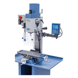 Bernardo KF 16 Vario Bohr- und Fräsmaschine mit 3-Achs-Digitalanzeige DT 40 – Bohrer Ø 16 mm, Planfräser Ø 50 mm, Tisch 400 × 120 mm, Schwenkkopf -90°/+90°, 0,5 kW Motor, 230 V Einphasenstrom, Gewicht 60 kg