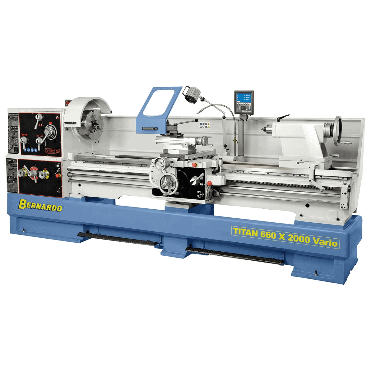 Bernardo TITAN 800 x 3000 Vario Metalldrehmaschine mit 3-Achsen-Digitalanzeige