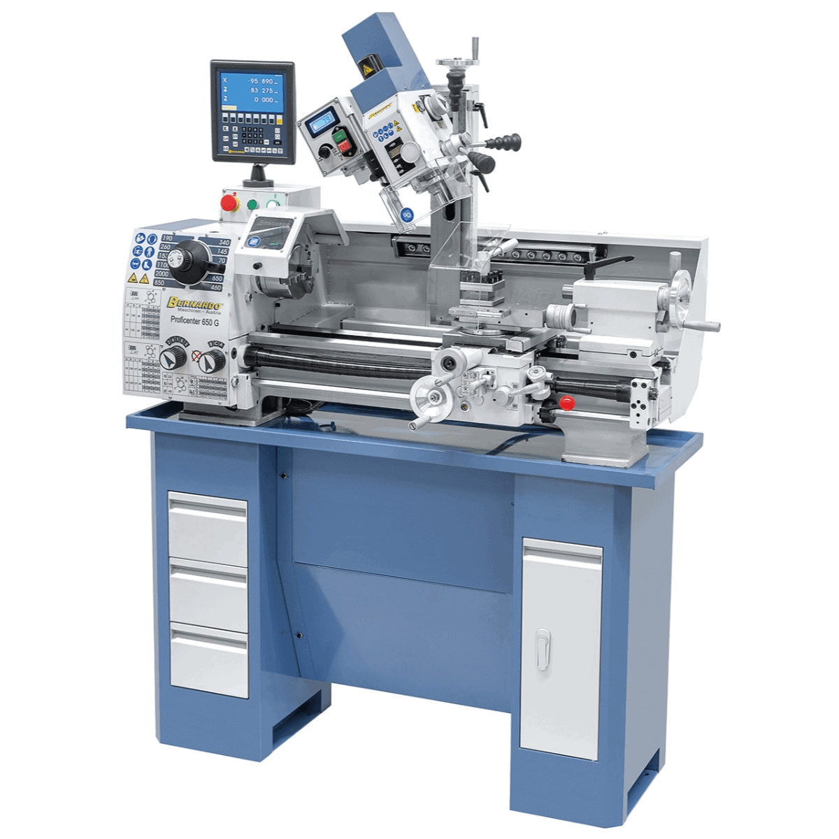 Bernardo Proficenter 650 G / 400 V Fräsdrehmaschine mit 2-Achs-Digitalanzeige
