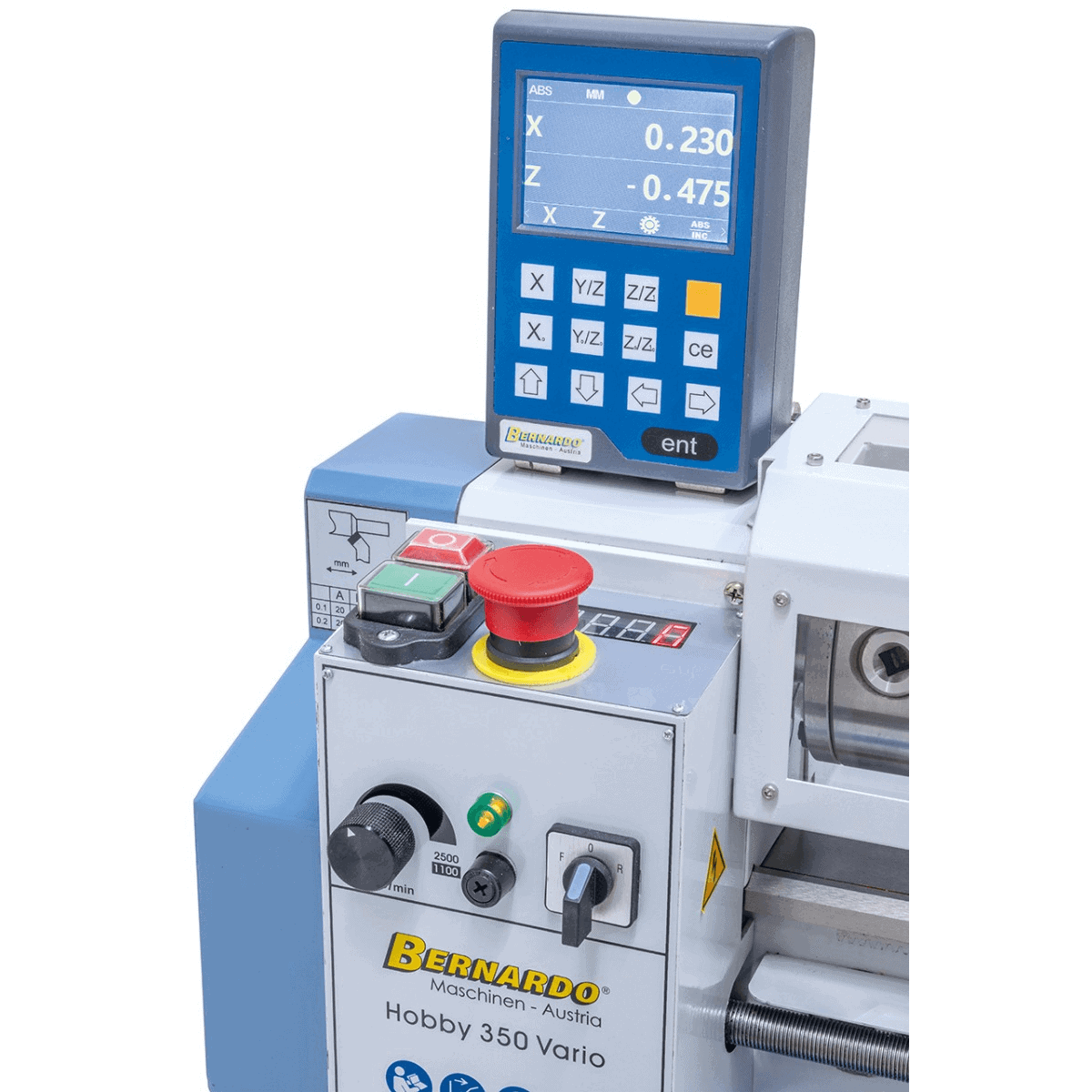 Bernardo Hobby 350 Vario Metalldrehmaschine mit 2-Achsen-Digitalanzeige DT