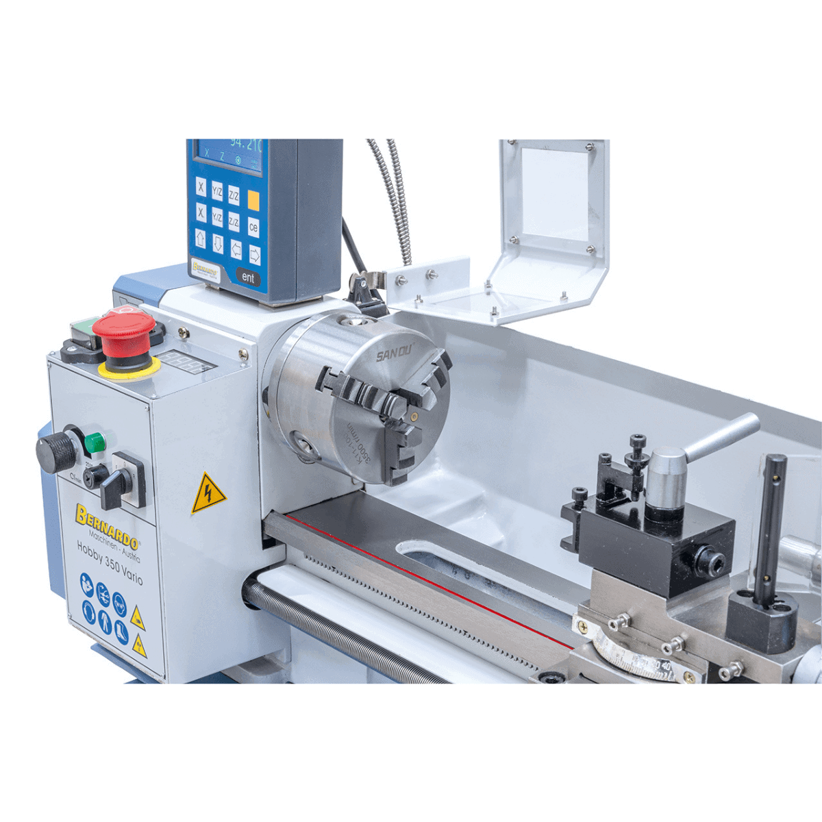 Bernardo Hobby 350 Vario Metalldrehmaschine mit 2-Achsen-Digitalanzeige DT