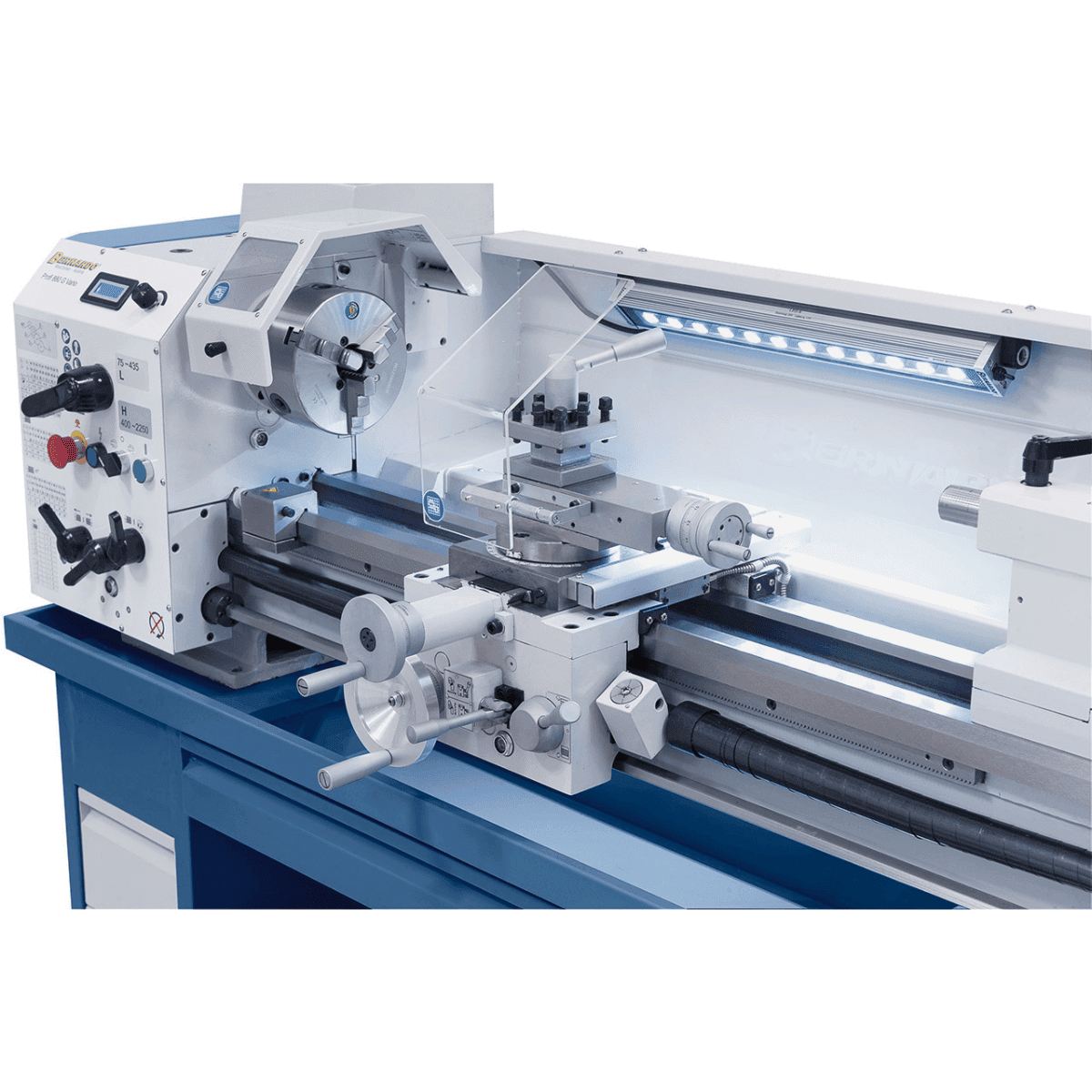 Bernardo Profi 880 G Vario Metalldrehmaschine mit 2-Achsen-Digitalanzeige ES-12 V