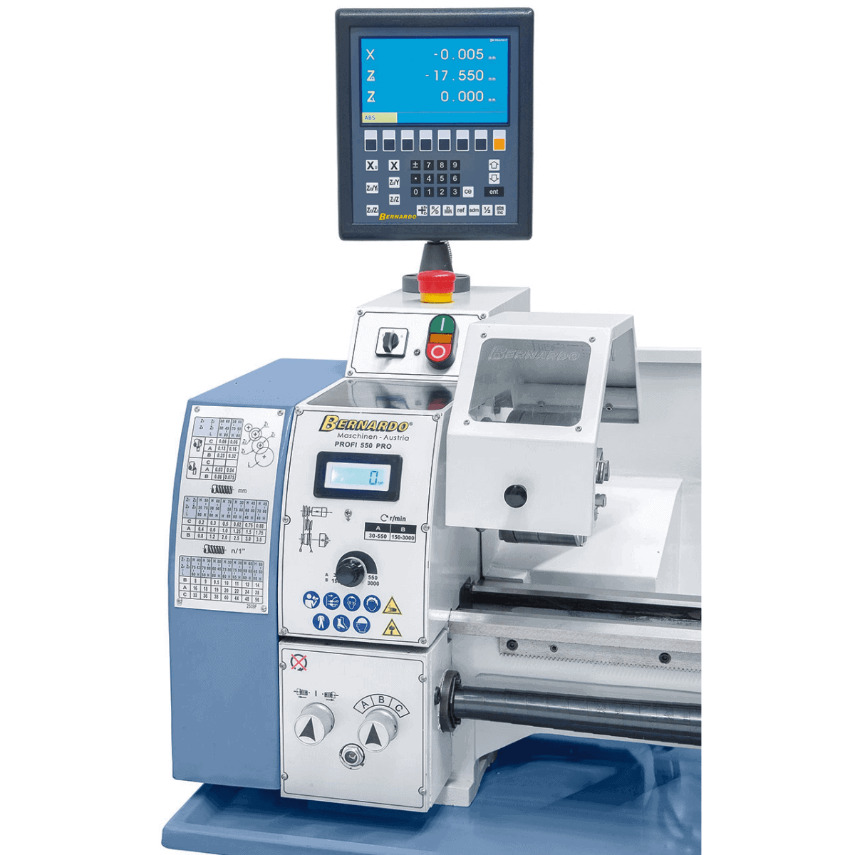 Bernardo Profi 550 Pro / 400V Metalldrehmaschine mit 2-Achsen-Digitalanzeige
