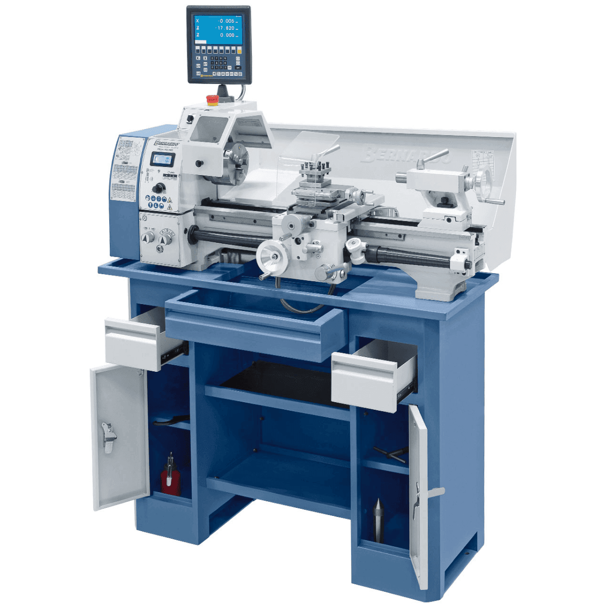 Bernardo Profi 550 Pro / 400V Metalldrehmaschine mit 2-Achsen-Digitalanzeige