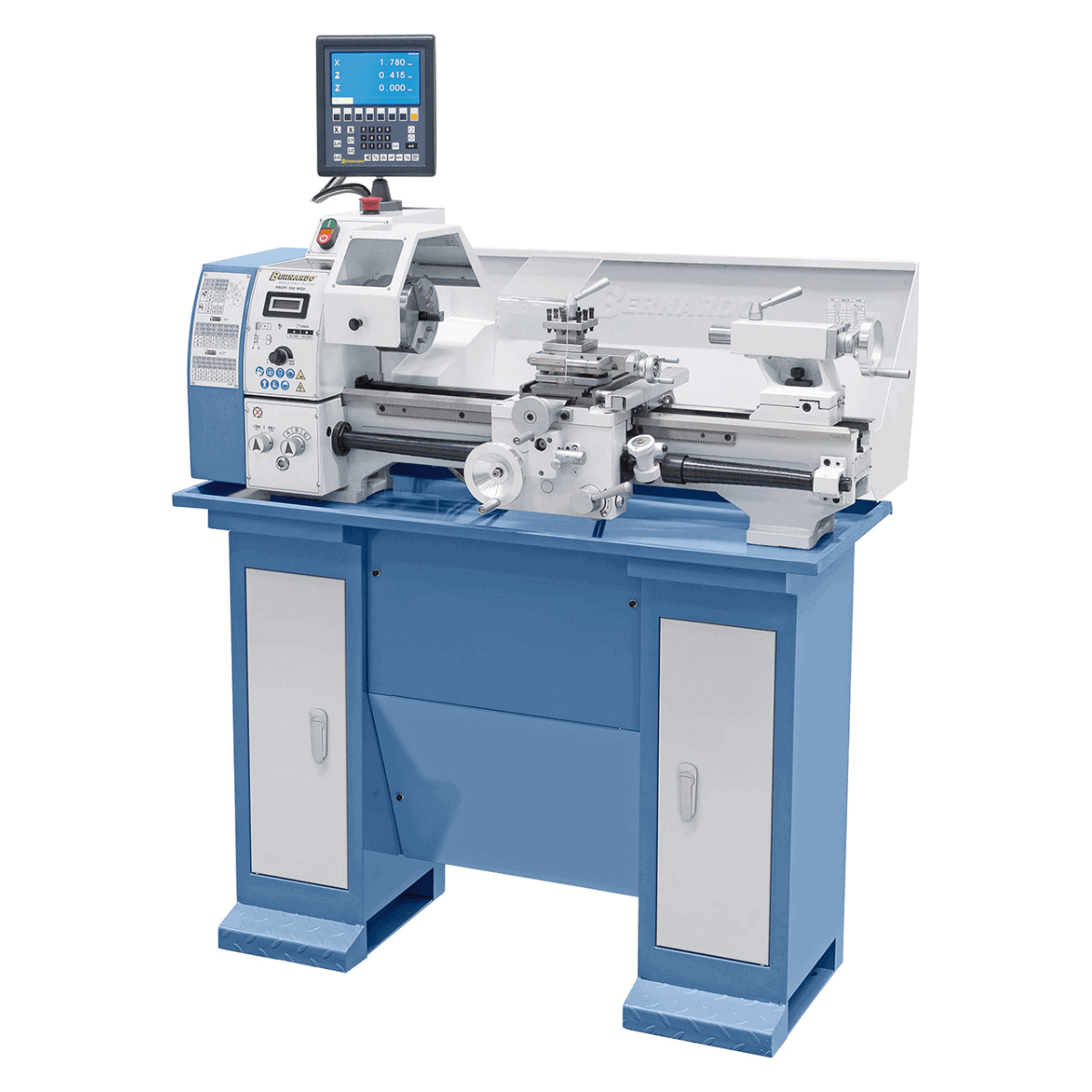 Bernardo Profi 550 WQV Metalldrehmaschine mit 2-Achsen-Digitalanzeige ES-12 V