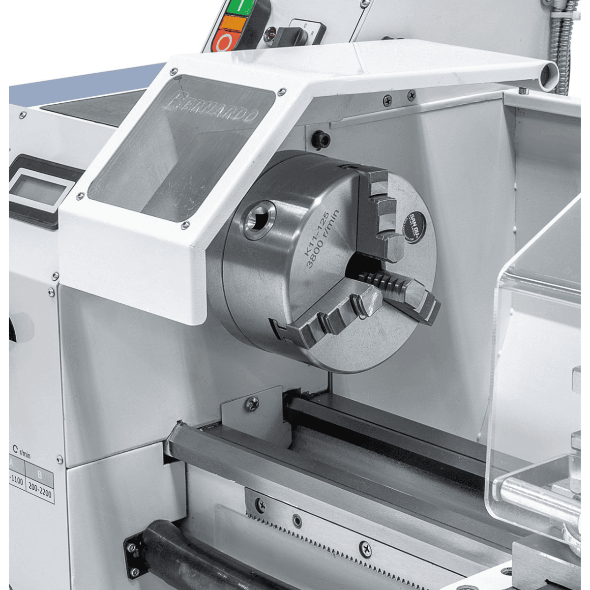 Bernardo Profi 450 S Vario 230V Metalldrehmaschine mit 2-Achsen-Digitalanzeige DT40