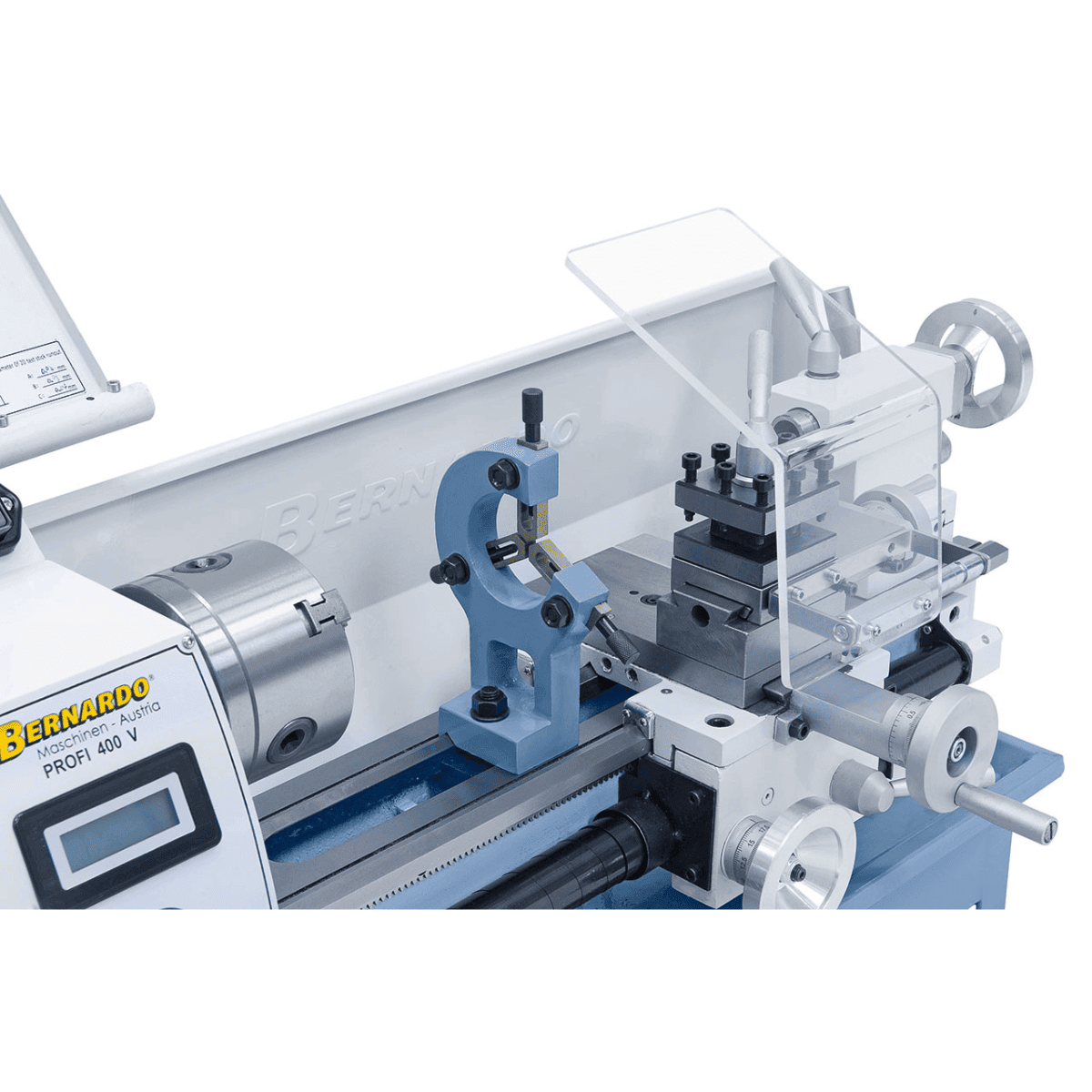 Bernardo Profi 400 V / 230 V Metalldrehmaschine mit 2-Achsen-Digitalanzeige DT 40