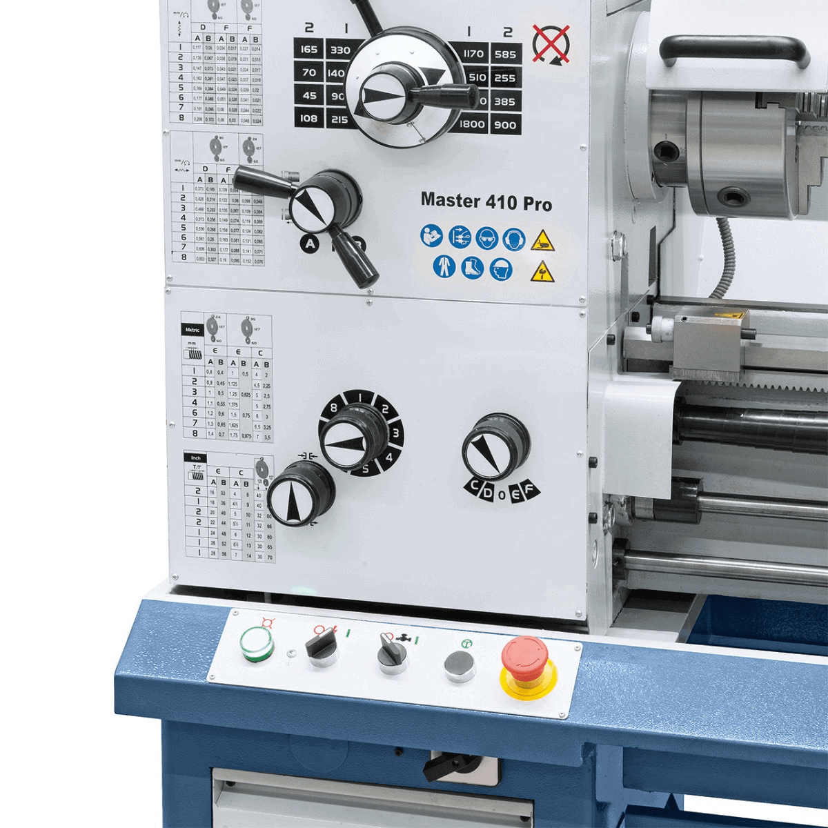 Bernardo Master 410 Pro Metalldrehmaschine mit 3-Achsen-Digitalanzeige ES-12 V