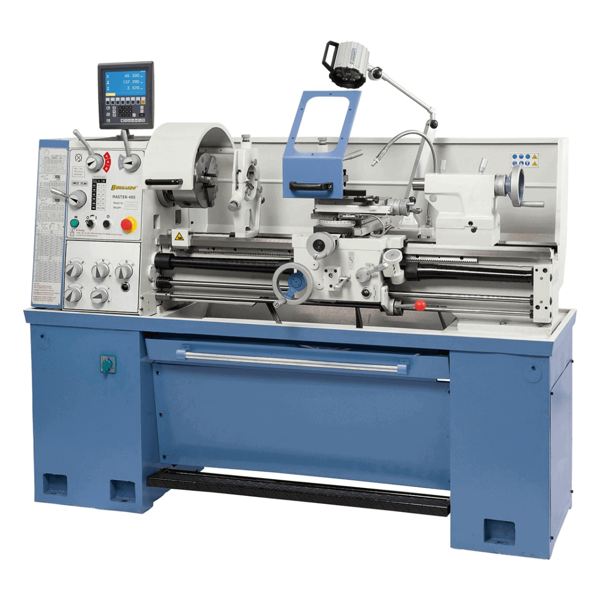 Bernardo Master 400 x 1000 Metalldrehmaschine mit 3-Achsen-Digitalanzeige