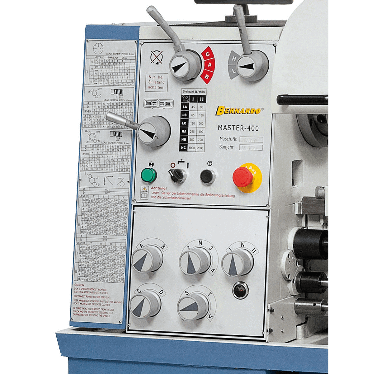 Bernardo Master 400 x 1000 Metalldrehmaschine mit 3-Achsen-Digitalanzeige