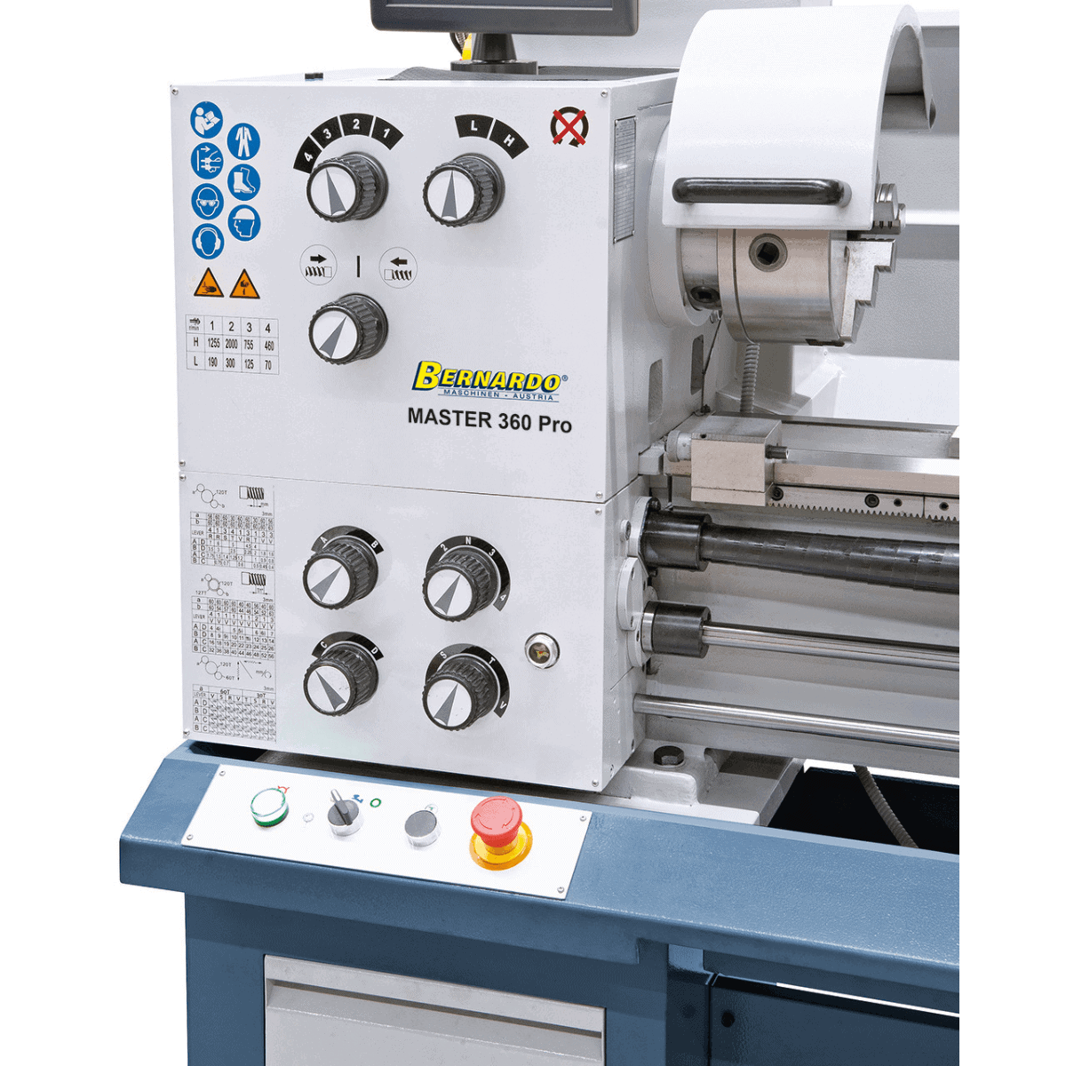 Bernardo Master 360 Pro Metalldrehmaschine mit 3-Achsen-Digitalanzeige ES-12 V