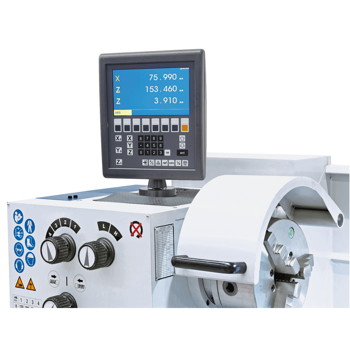 Bernardo Master 360 Pro Metalldrehmaschine mit 3-Achsen-Digitalanzeige ES-12 V