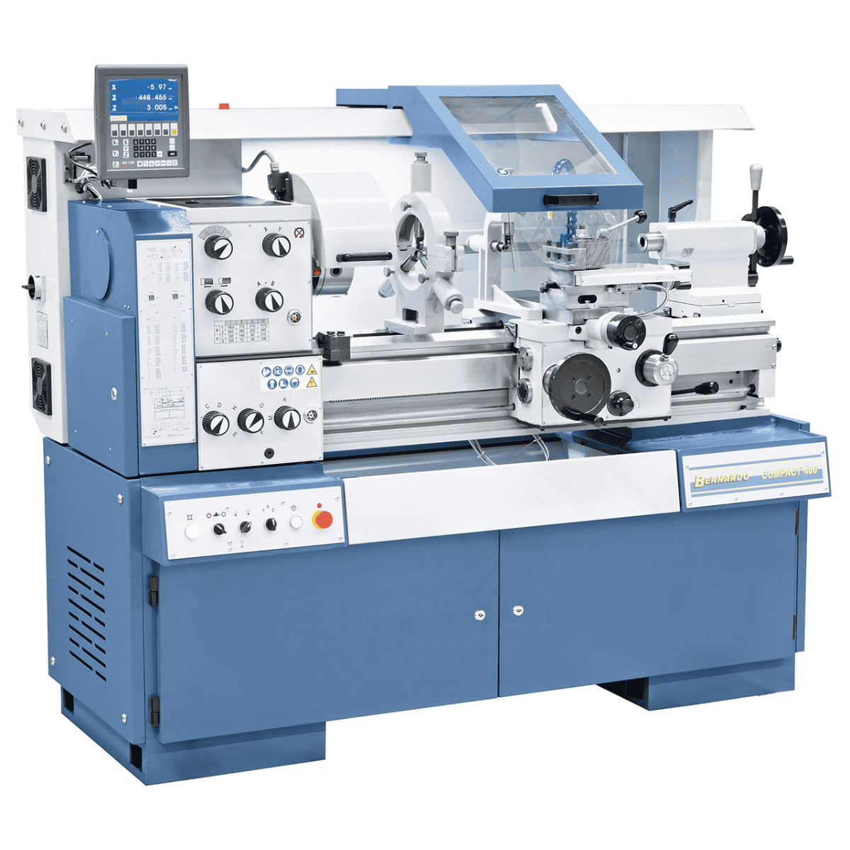 Bernardo Compact 400 Metalldrehmaschine mit 3-Achsen-Digitalanzeige ES-12 V
