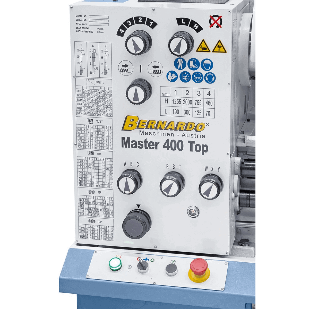 Bernardo Master 400 Top-Drehmaschine mit 3-Achsen-Digitalanzeige ES-12 V