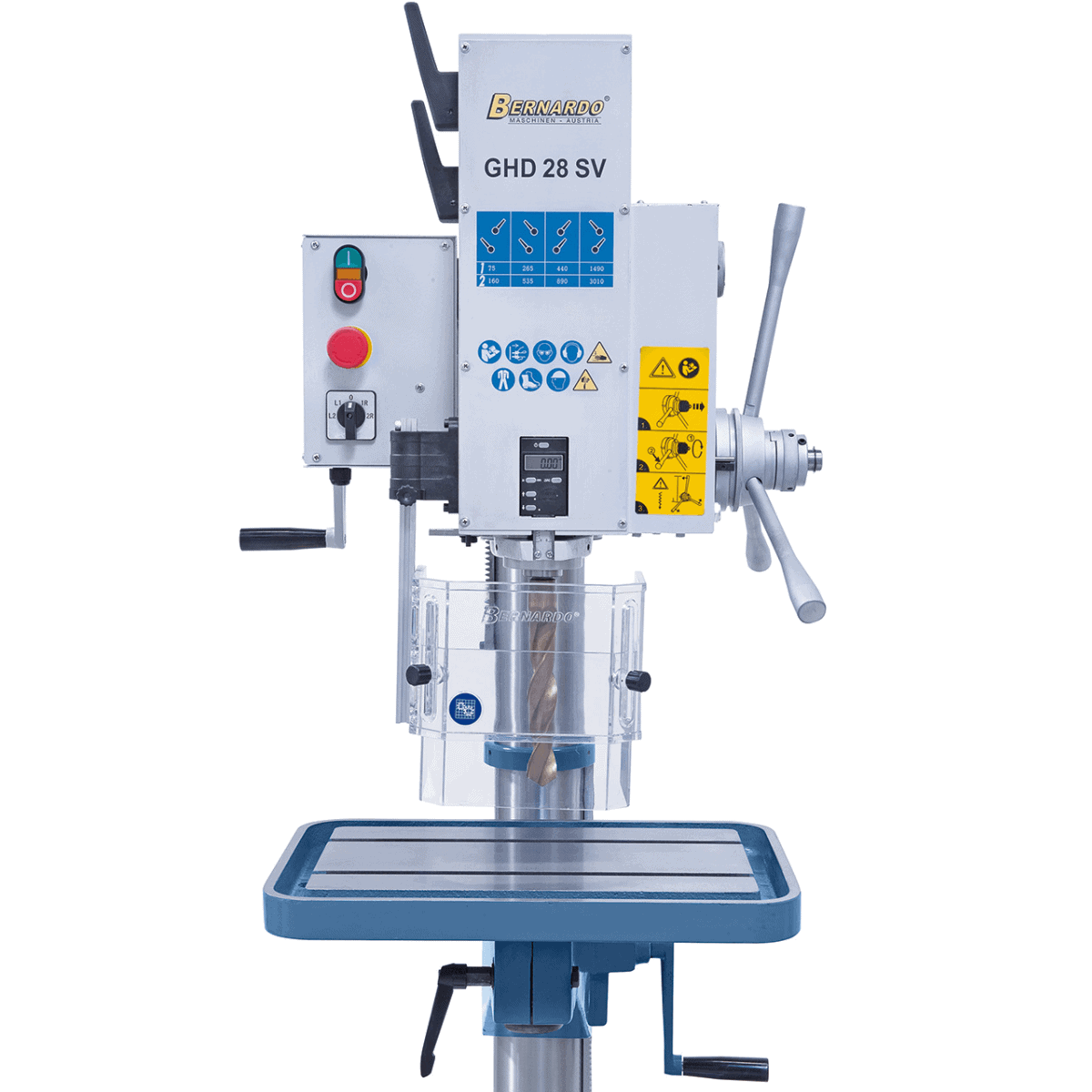 Bernardo GHD 28 SV Zahnrad-Säulenbohrmaschine mit Digitalanzeige