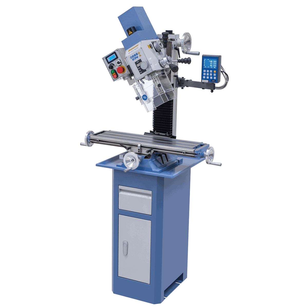Bernardo KF 25 L Vario Bohr- und Fräsmaschine mit 3-Achs-Digitalanzeige DT 40 und 700-mm-Tisch