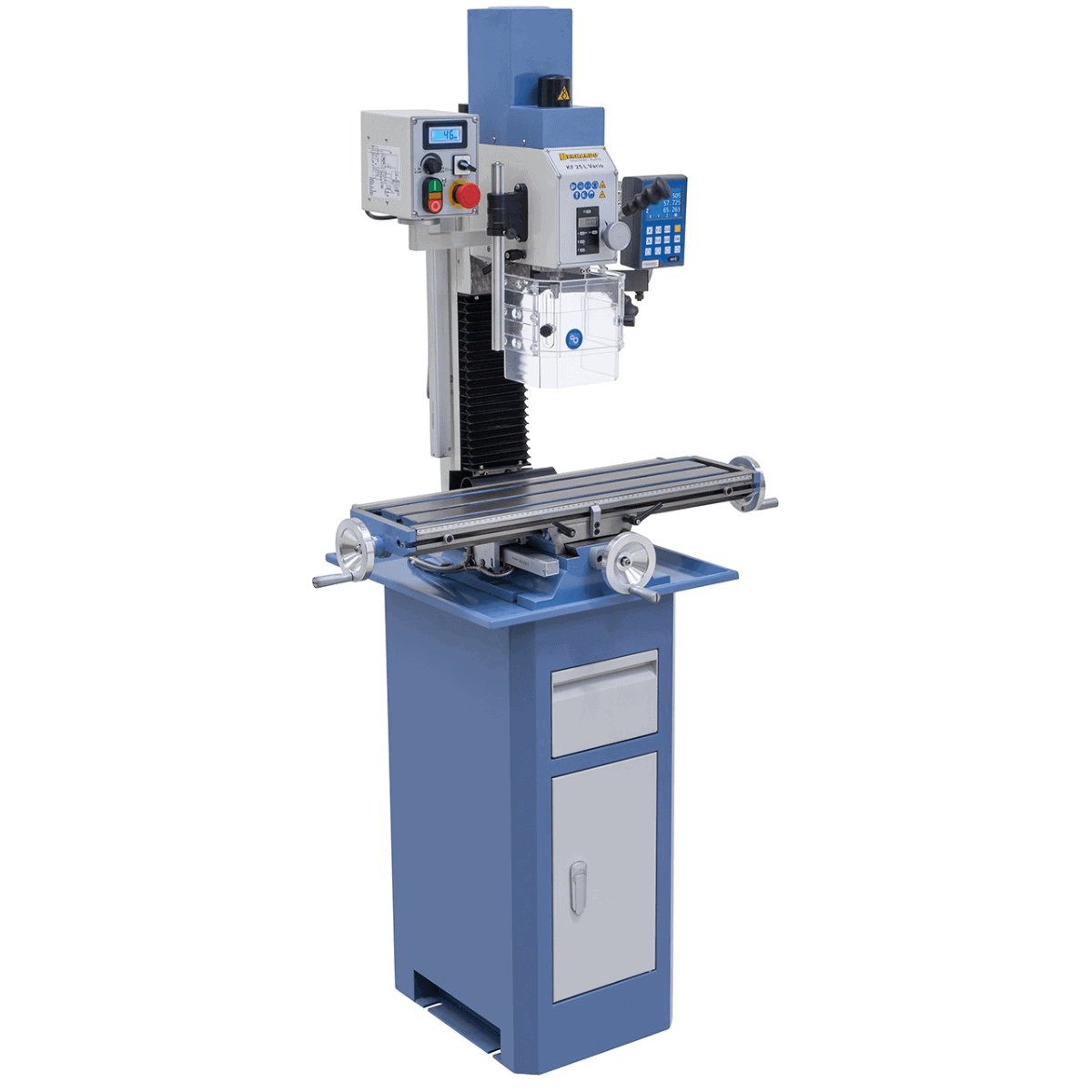 Bernardo KF 25 L Vario Bohr- und Fräsmaschine mit 3-Achs-Digitalanzeige DT 40 und 700-mm-Tisch