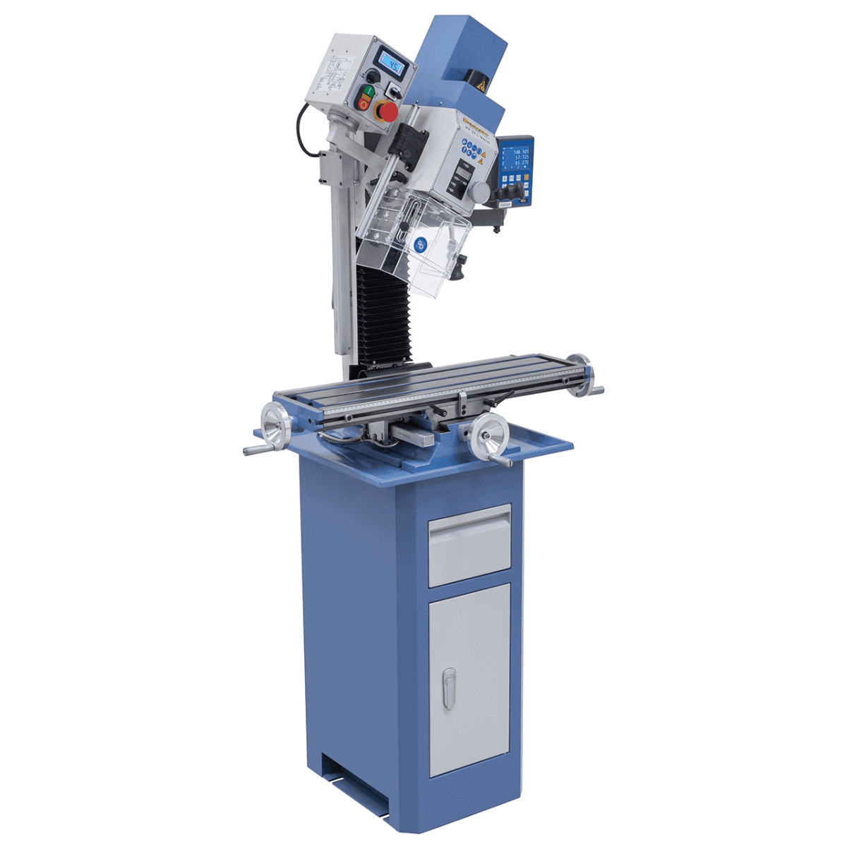 Bernardo KF 25 L Vario Bohr- und Fräsmaschine mit 3-Achs-Digitalanzeige DT 40 und 700-mm-Tisch
