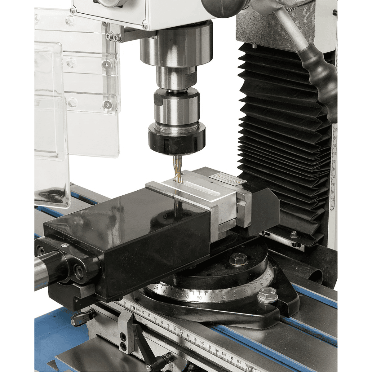 Bernardo KF 25 L Vario Bohr- und Fräsmaschine mit 3-Achs-Digitalanzeige DT 40 und 700-mm-Tisch