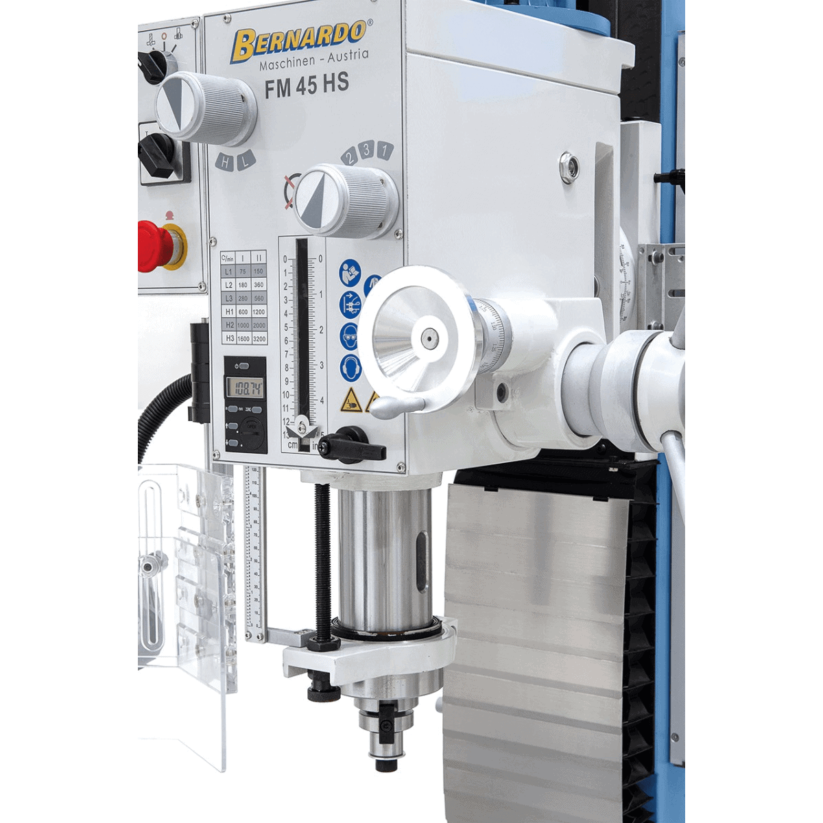 Bernardo FM 45 HS Bohr-Fräsmaschine mit 3-Achs-Digitalanzeige