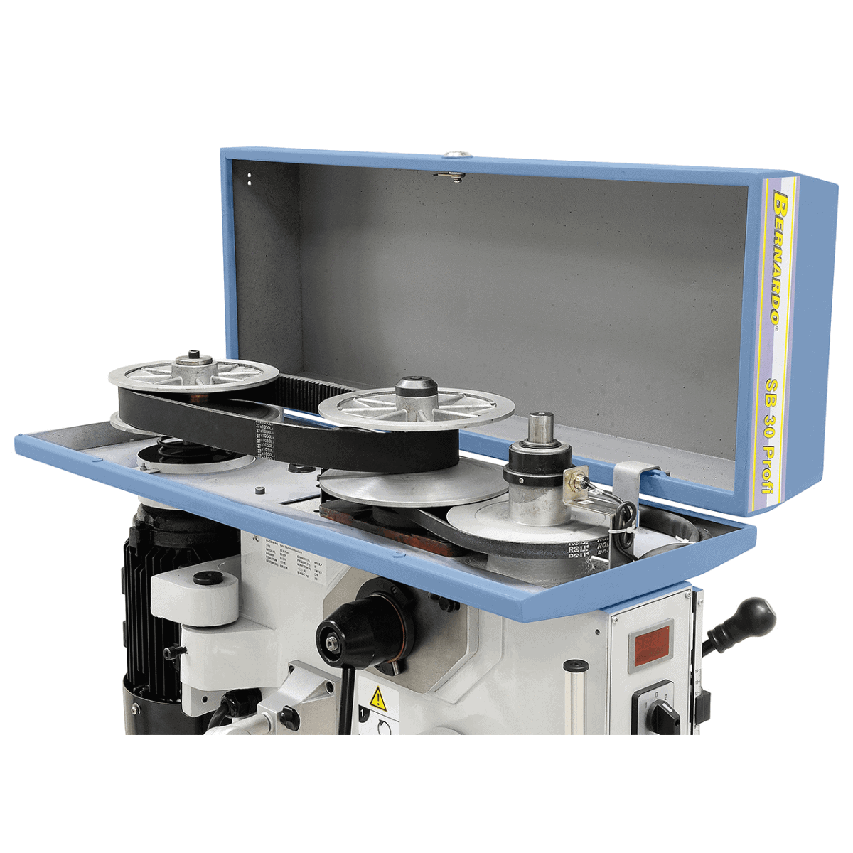 Bernardo SB 30 Profi Säulenbohrmaschine mit 2-stufigem Motor – Bohrdurchmesser 32 mm, MT 3 Kegel, Dauerdrehzahl 105–1725 U/min, Rechts-/Linkslauf, Spindelhub 120 mm, Motor 0,55/0,85 kW 400 V, Gewicht 245 kg